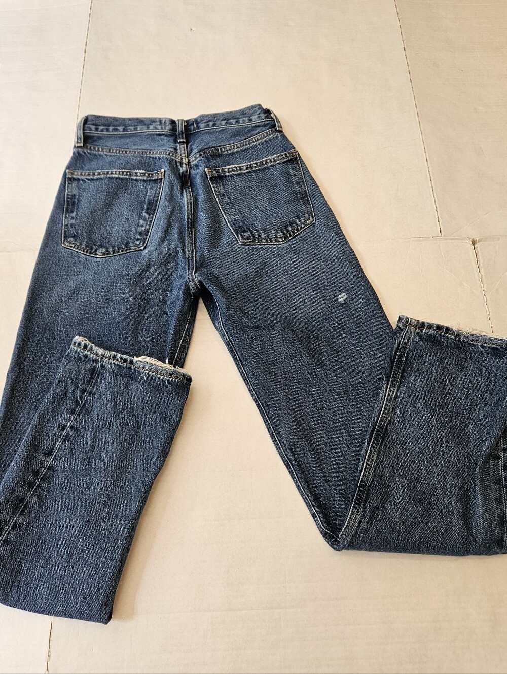 Agolde 90s Pinchwaist High Rise Straight Jeans 100% Organic Cotton Button Fly 24 - Picture 7 of 16